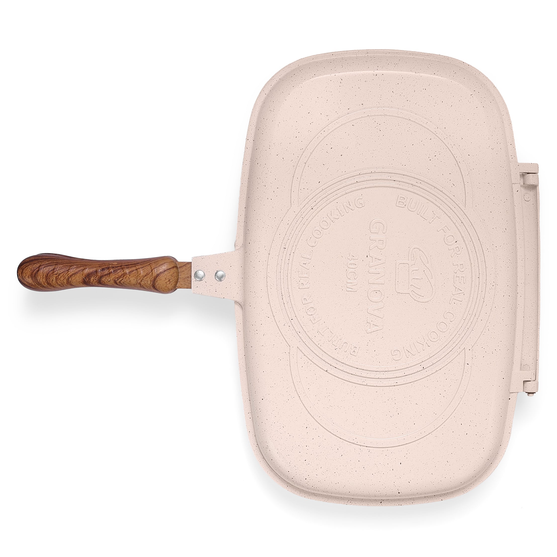 Granova cream Double Grill 40 cm showing the orange seal and magnetic handle