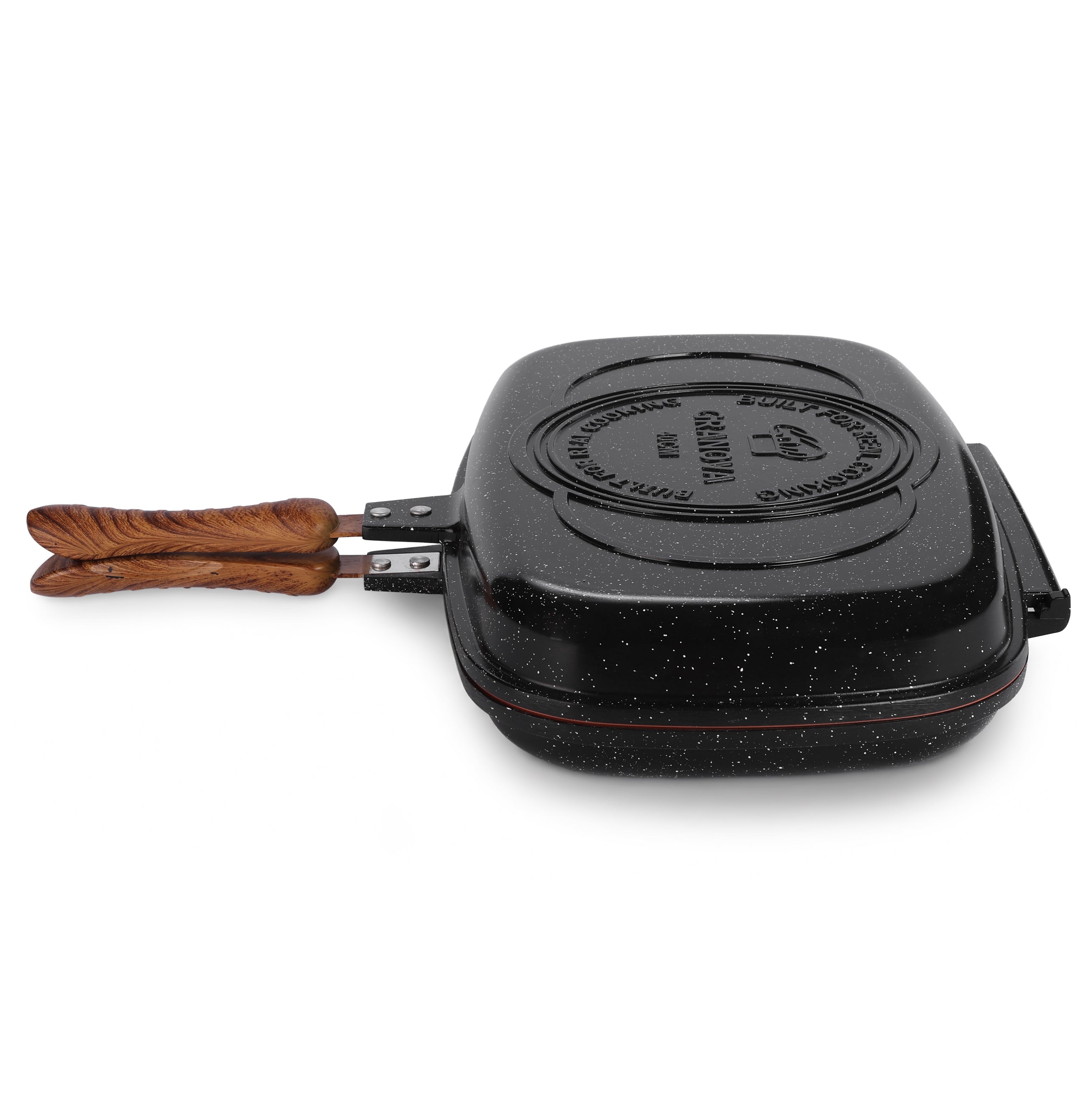 Granova black Double Grill 40 cm product view showing the non-stick cookware design