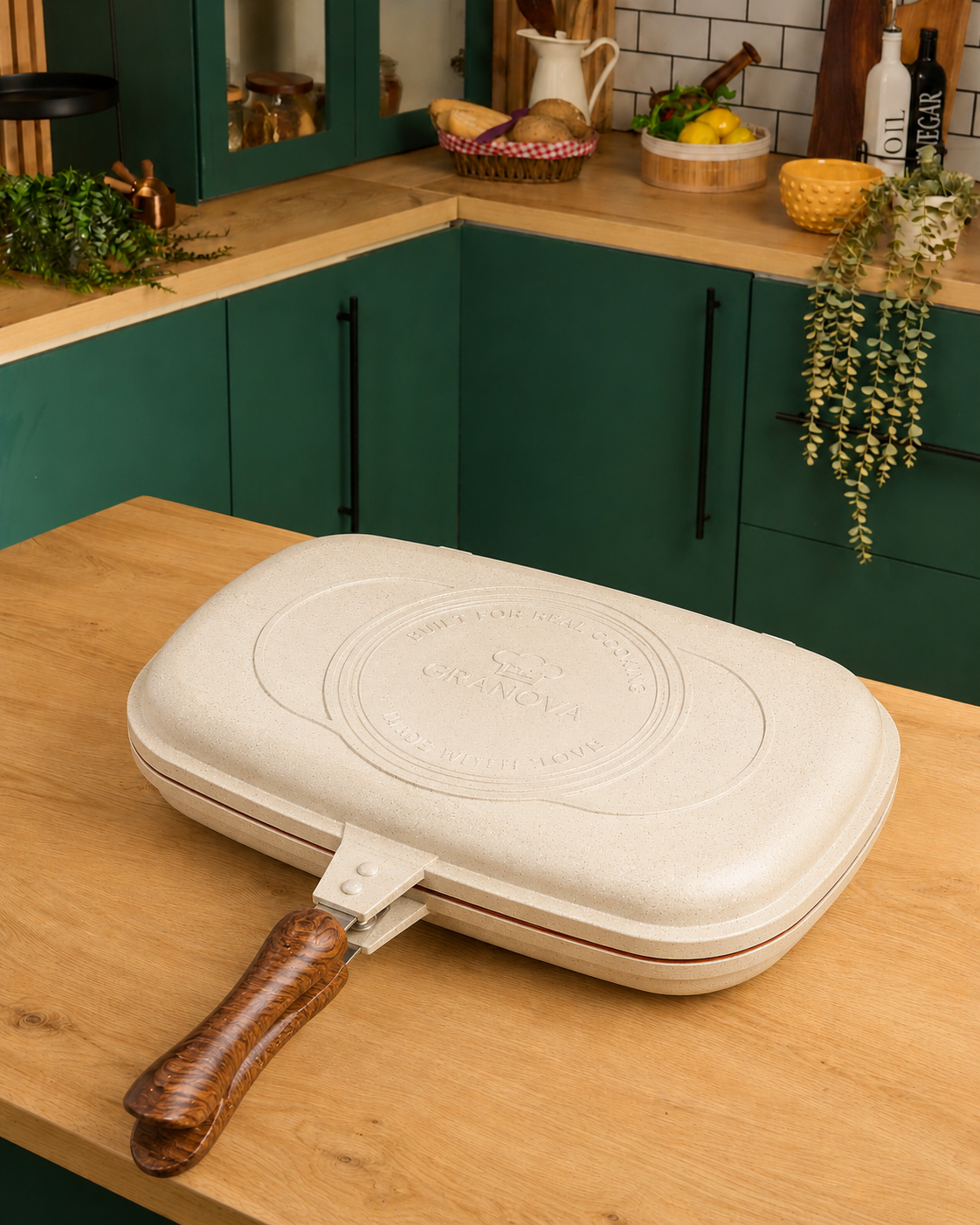Granova cream Double Grill 40 cm in a modern kitchen lifestyle setting