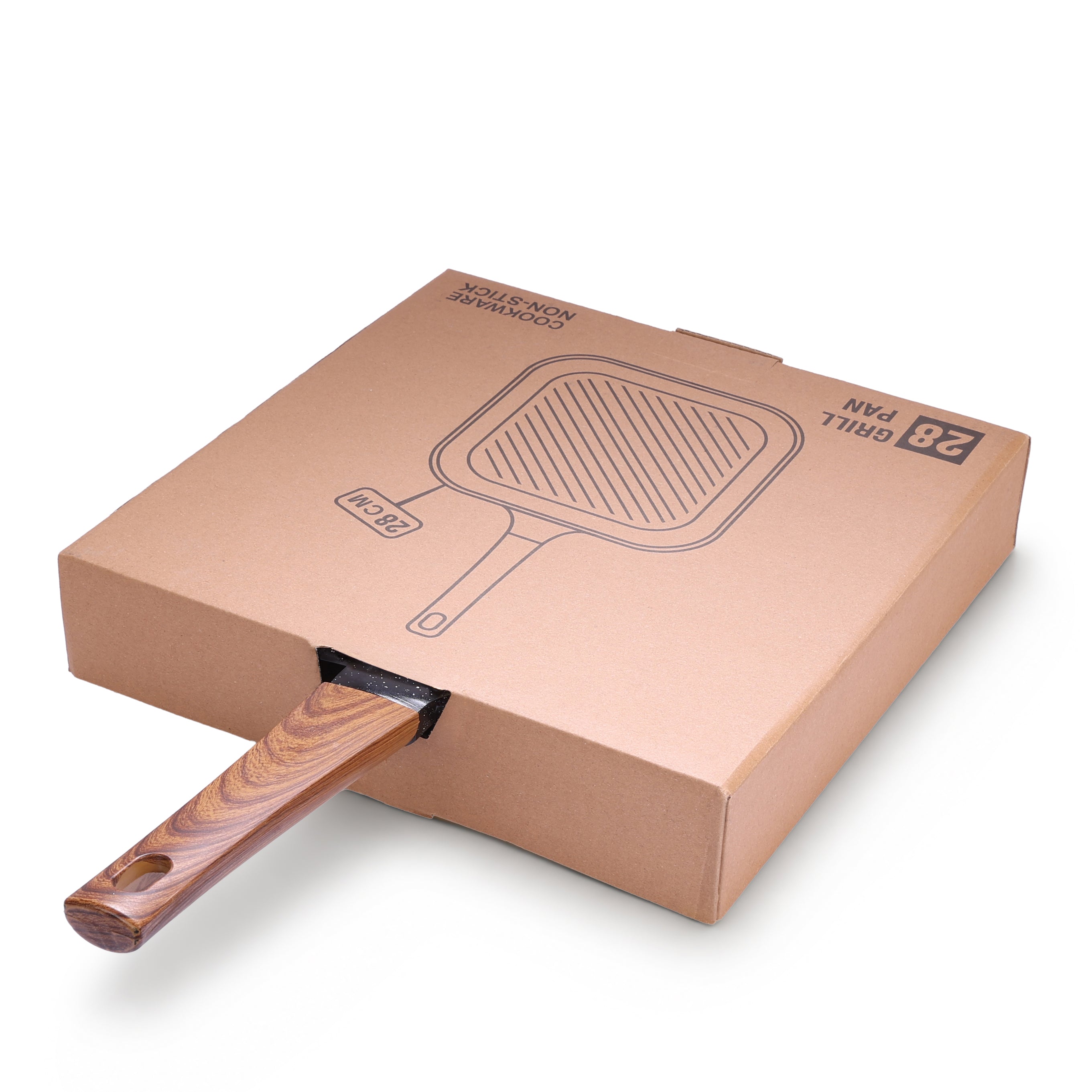 Granova black Grill Pan 28 cm product view showing the non-stick cookware design