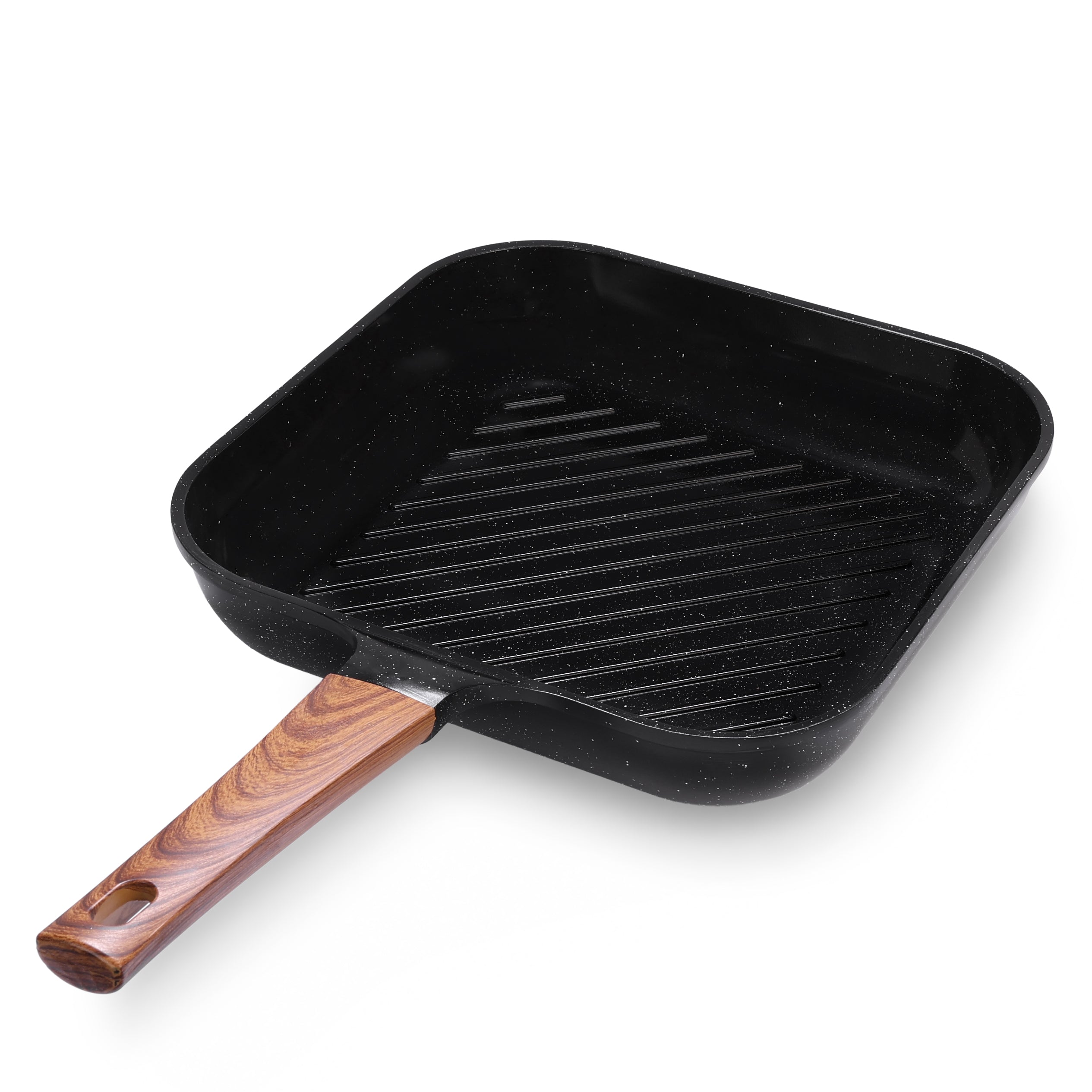 Granova black Grill Pan 28 cm product view showing the non-stick cookware design