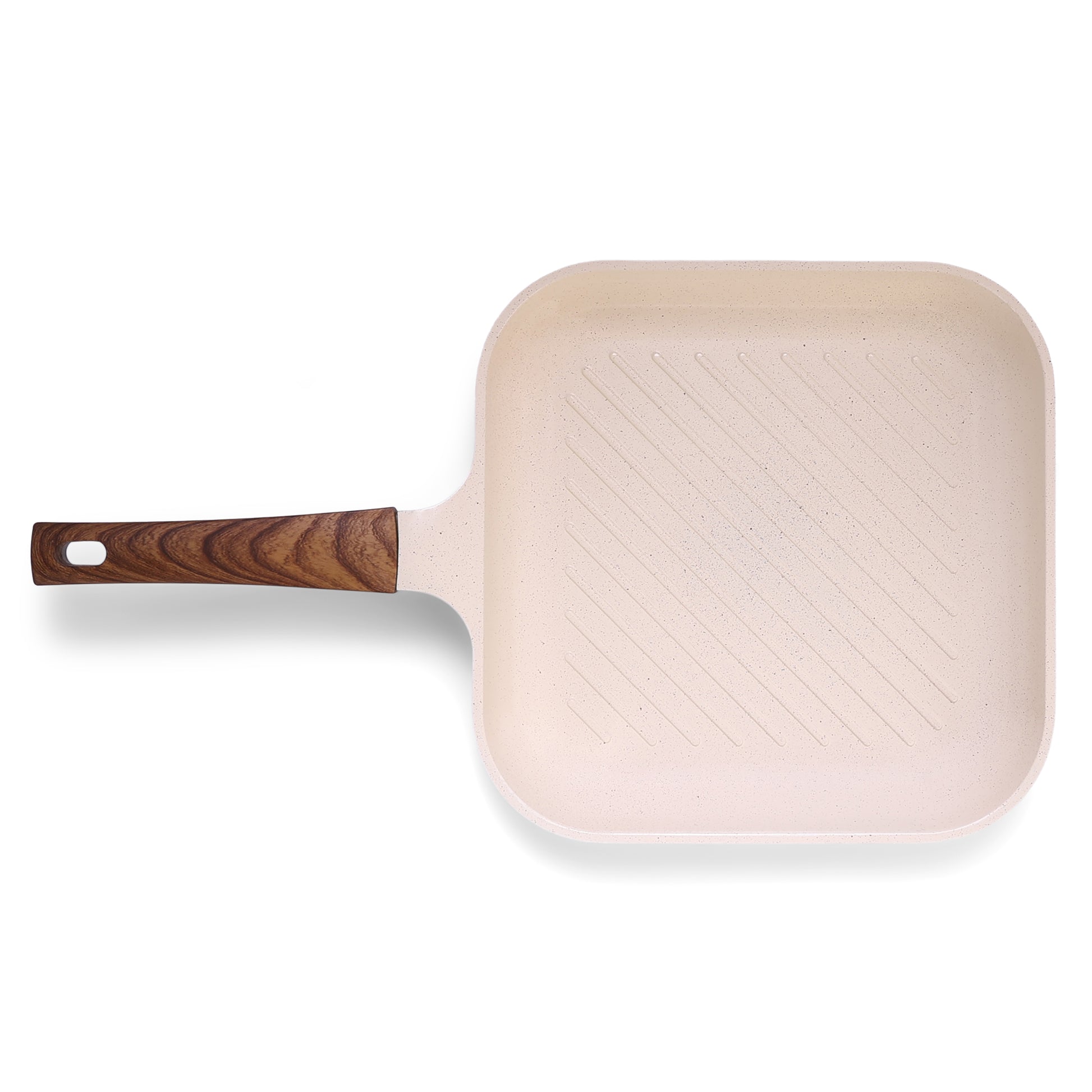 Granova cream Grill Pan 28 cm product view showing the non-stick cookware design