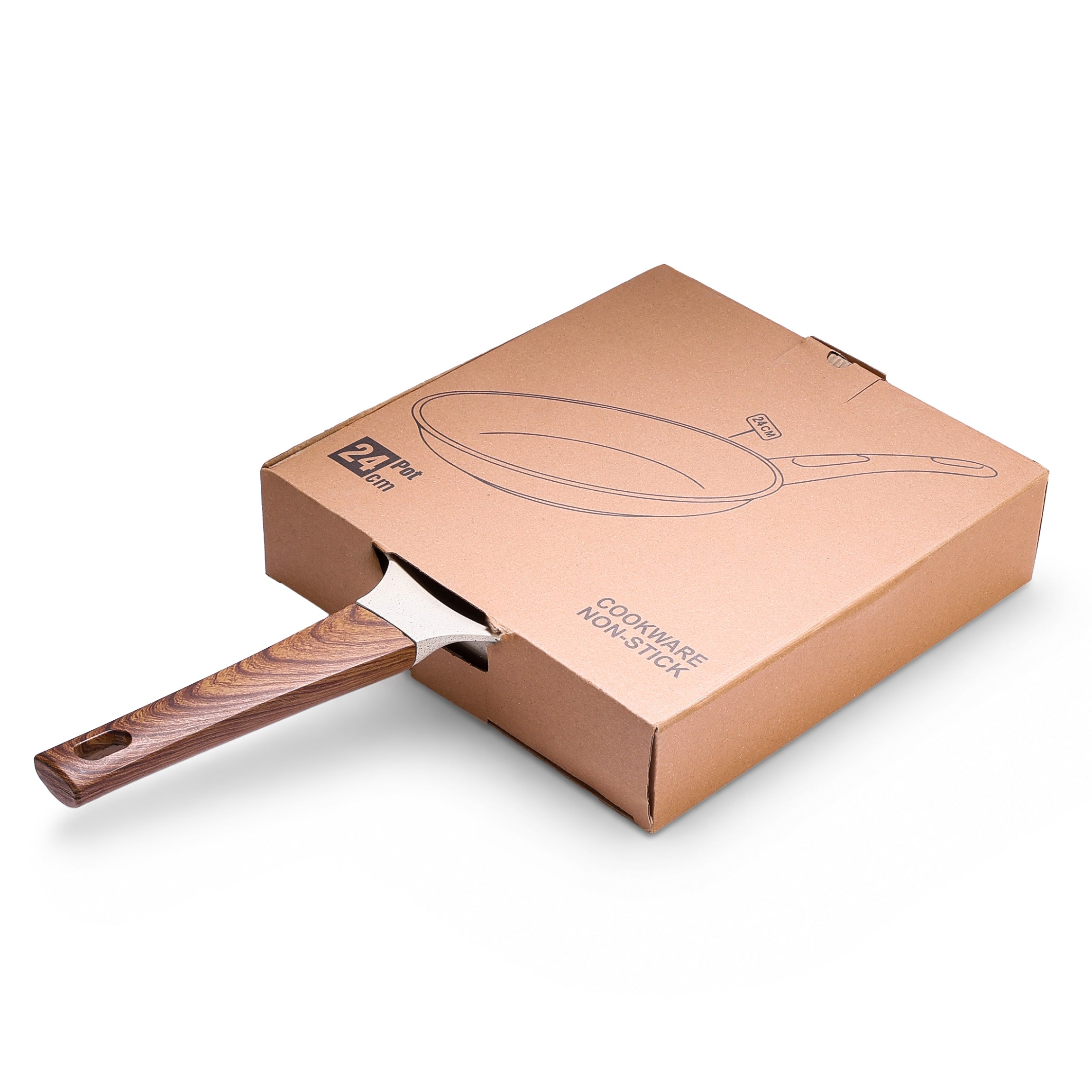 Granova cream Frying Pan 24 cm product view showing the non-stick cookware design