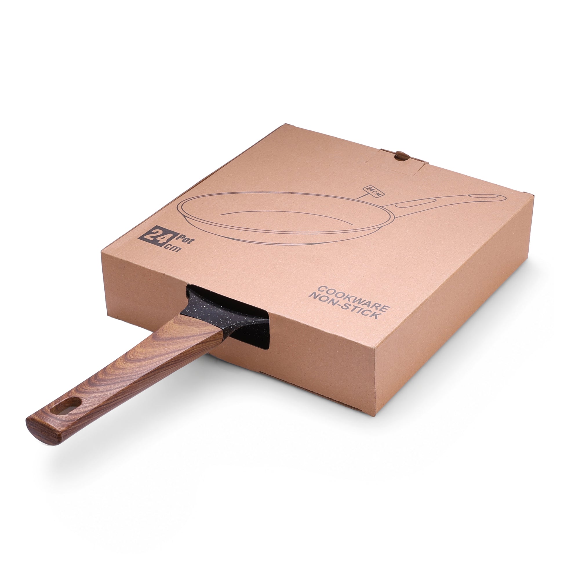 Granova cream Frying Pan 24 cm product view showing the non-stick cookware design