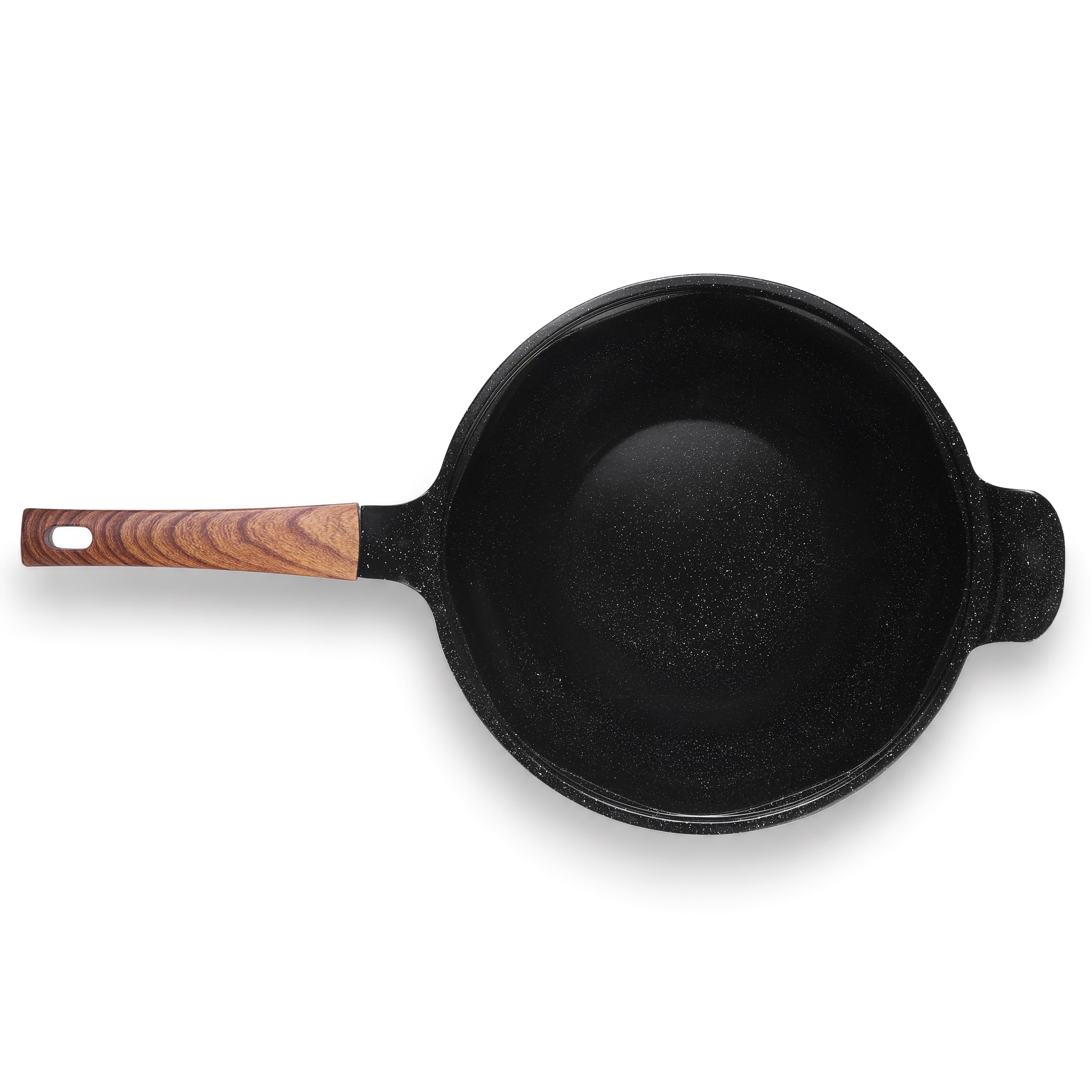 Granova black Wok Pan 28 cm product view showing the non-stick cookware design