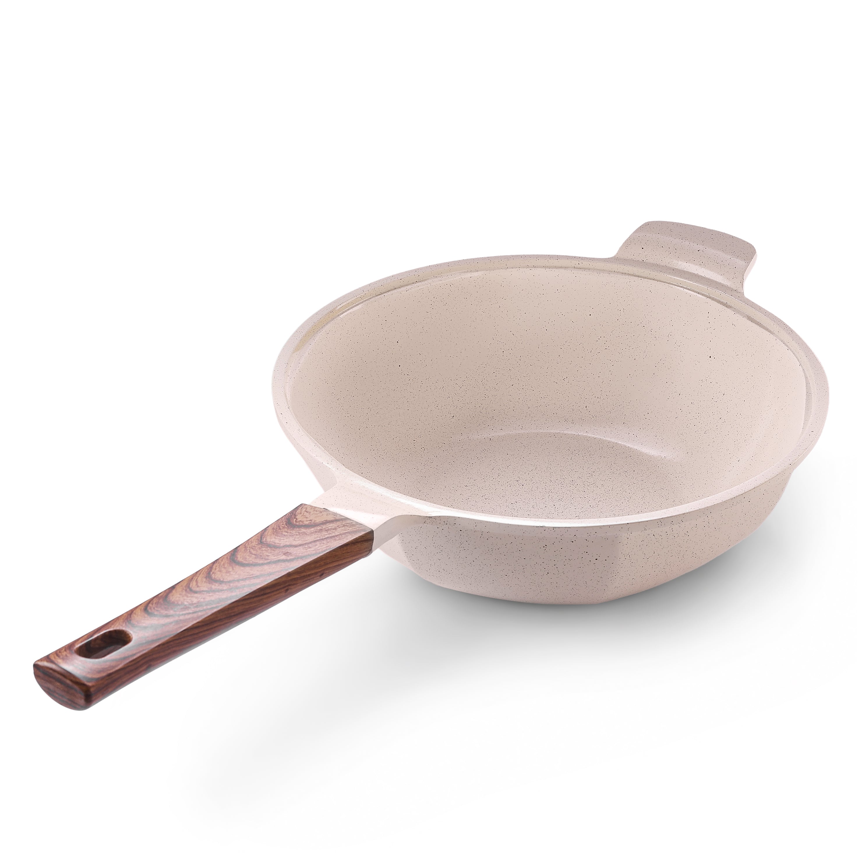 Granova cream Wok Pan 28 cm product view showing the non-stick cookware design